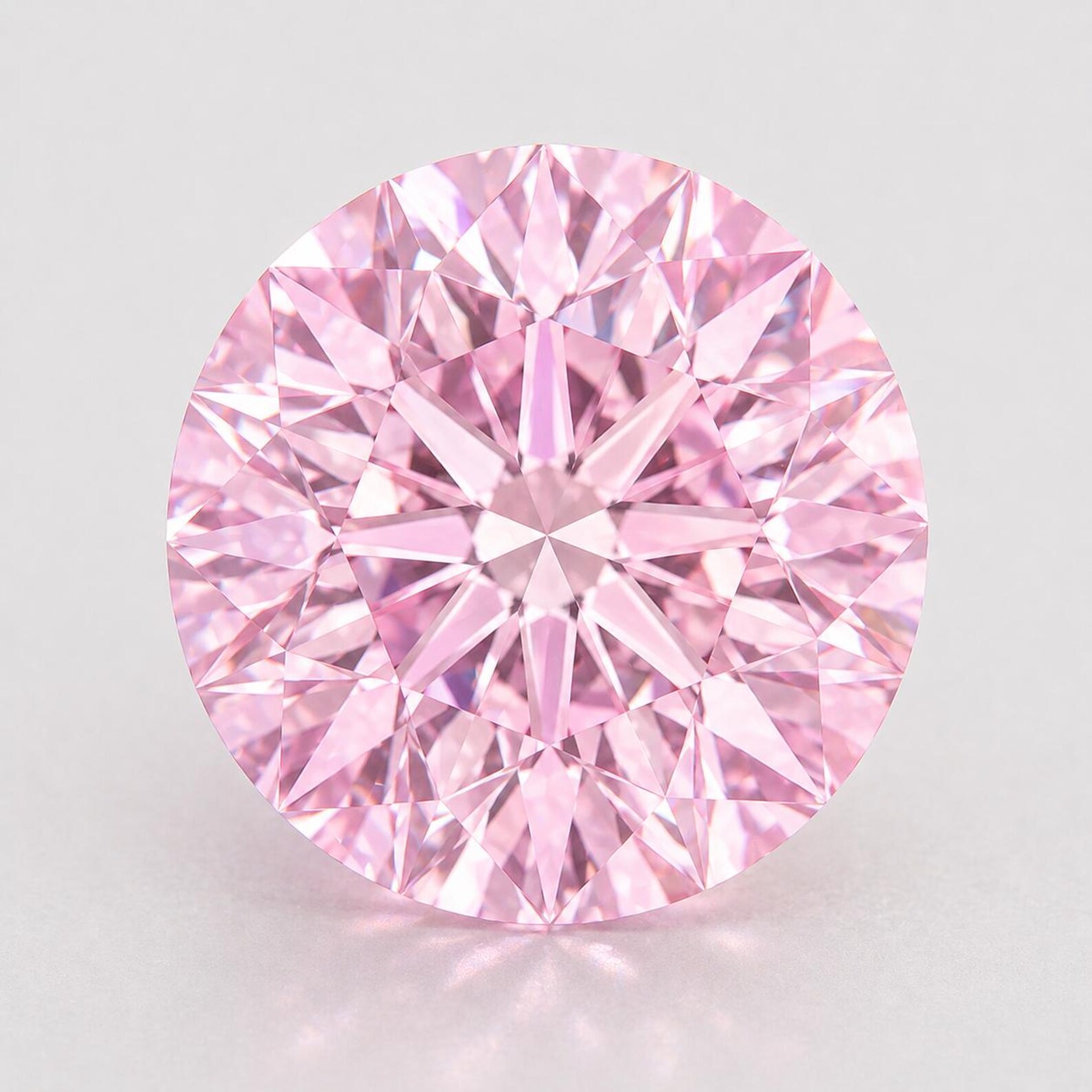Round Halo Stud Earrings Pink